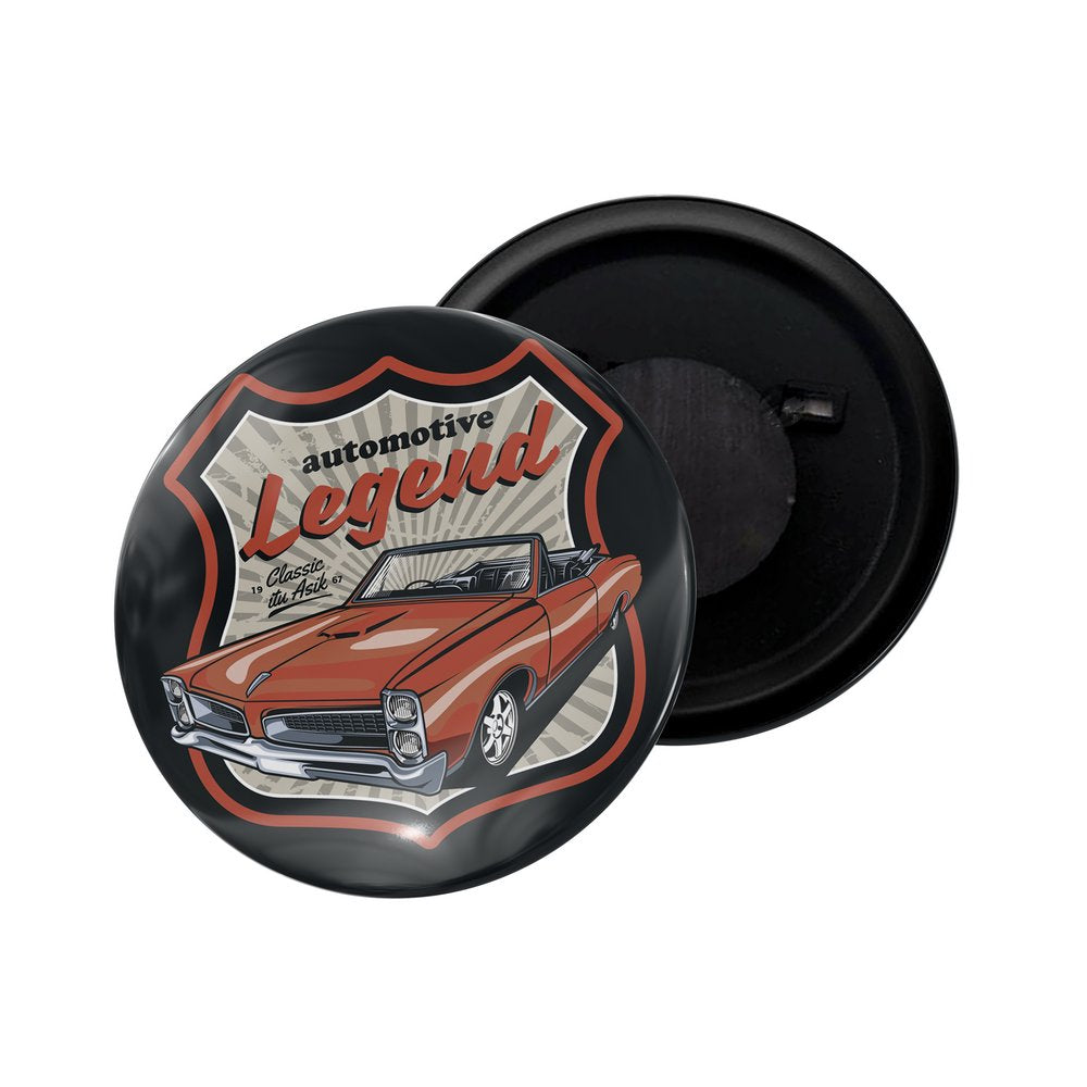 dhcrafts Fridge Magnet Black Classic legend Vitnage Car Automobile D41 Glossy Finish Design Pack of 1 (58mm)